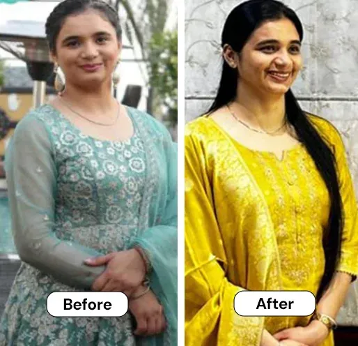 Client before and after transformation